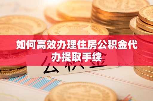 江南如何高效办理住房公积金代办提取手续